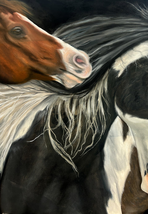 'The Bond' Original Oil Painting by Indi Williams