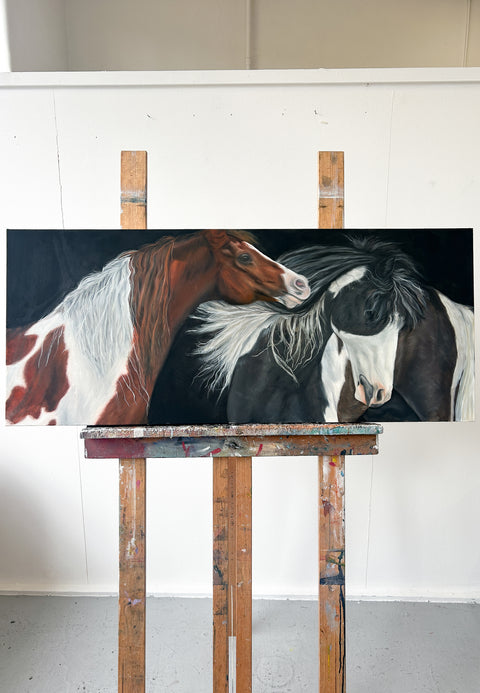'The Bond' Original Oil Painting by Indi Williams