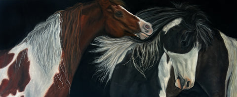 'The Bond' Original Oil Painting by Indi Williams